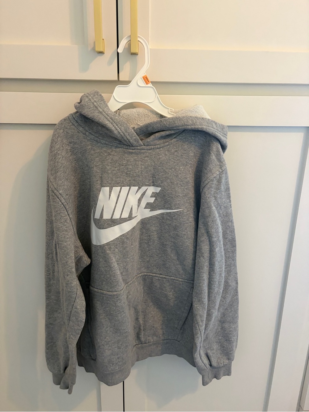 Nike Gray Hoodie with White Swoosh Logo